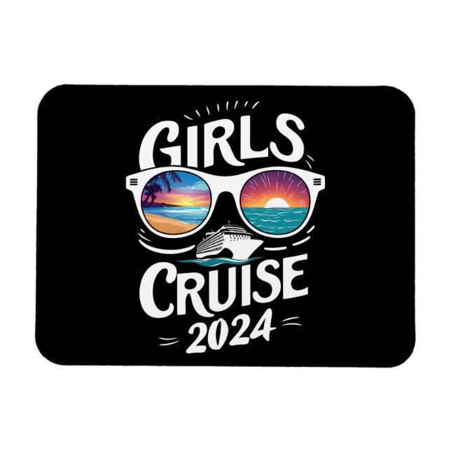 Girls Cruise Trip 2024 Vacation Lovers Magnet (Horizontal)