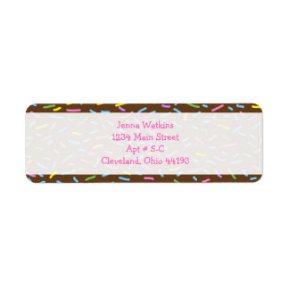 Girls Cupcakes Return Address Label