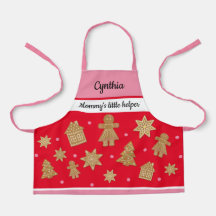 Girl's Custom Gingerbread All-Over Print Apron