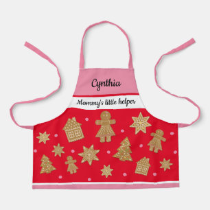 Girl's Custom Gingerbread All-Over Print Apron