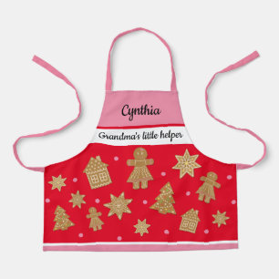 Girl's Custom Gingerbread All-Over Print Apron