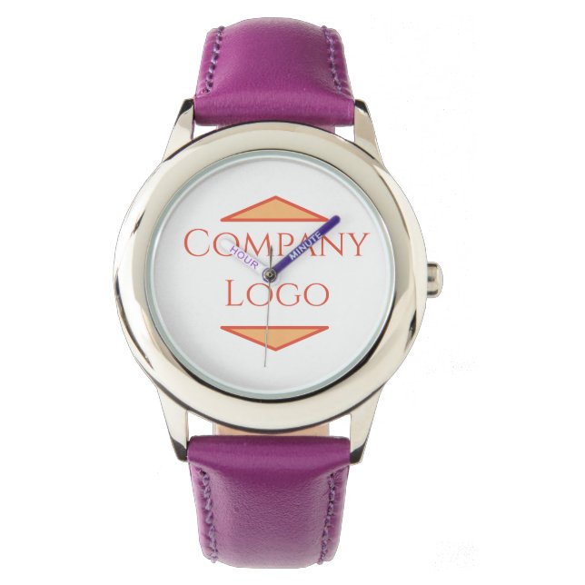 Girl's Custom Luxury Watch with Personalised Logo (Front)
