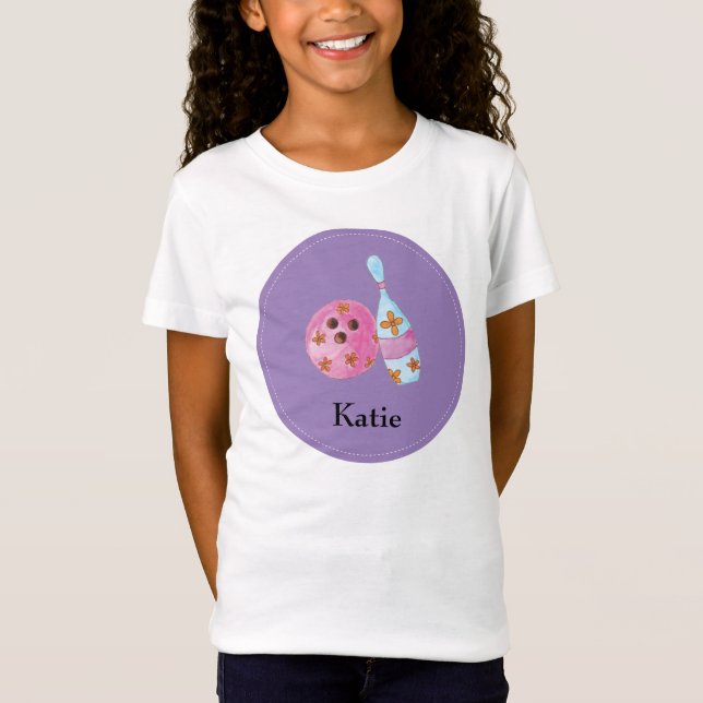 Girl's Customised Bowling Tee (Front)