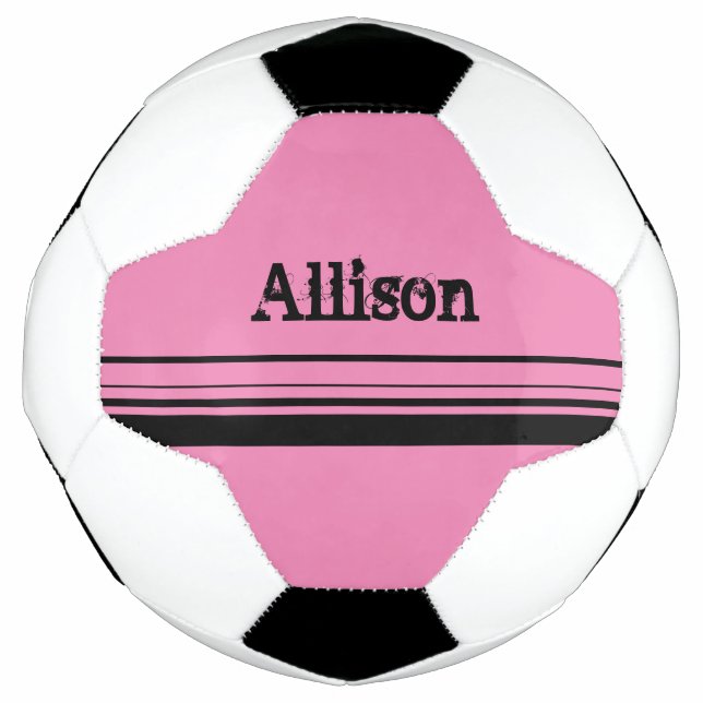 Girls Customised Pink Soccer Ball (Front)