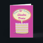 Girls Cute 10th Birthday Personalise It Card<br><div class="desc"></div>