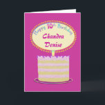 Girls Cute 10th Birthday Personalise It Card<br><div class="desc"></div>
