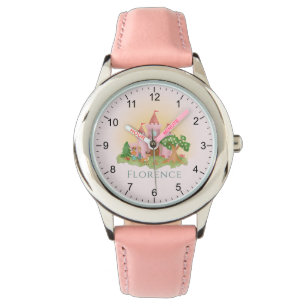 Girls Cute and Pink Princess Castle Fairytale Kids Watch