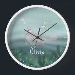 Girls Cute Blue Under the Sea Ocean Seal Kids Clock<br><div class="desc">This cute kids clock design features an ocean seal illustration with fish, seaweed, and a blue sea wave background. There is also space on the clock to add you own customisation: a name in whimsical typography. The perfect teal blue under the sea gift for any child or ocean enthusiast, great...</div>