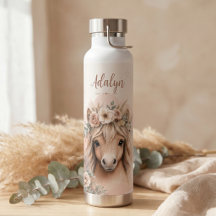 Girls Cute Boho Horse Personalised Name