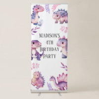 Girls Cute Dinosaur Themed Birthday Party