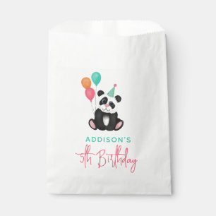 Girls Cute Jungle Panda Bear Kids Birthday Party Favour Bags