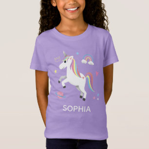 Girls Cute Magical Unicorn Kids Birthday T-Shirt