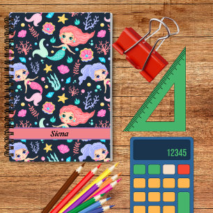 Girls Cute Mermaid Pattern Notebook