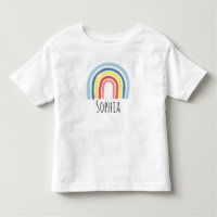 Girls Cute Modern Magical Rainbow Cartoon & Name