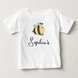Girls Cute One Summer First Bee Day 1st Birthday  Baby T-Shirt