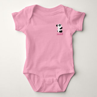 Girls Cute Panda  Baby Bodysuit