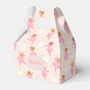Girls Cute Pink Ballerina Themed Personalised Favo Favour Box