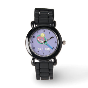 Girls Cute Purple Sports Tennis Kids Watch