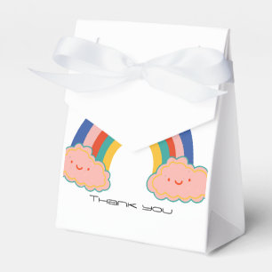 Girls Cute Rainbow sun Kids Custom text Favour Box