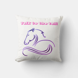 Girls Cute Talk to the Tail Horse  Cushion