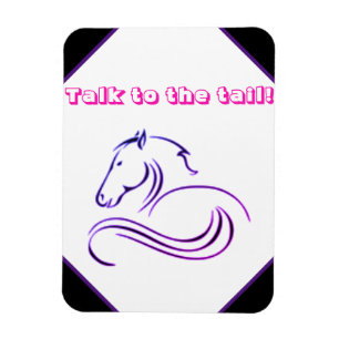 Girls Cute Talk to the Tail Horse  Magnet