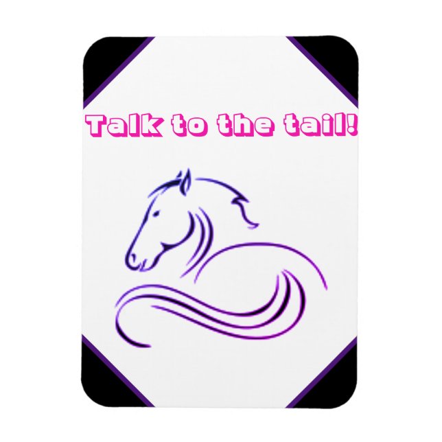 Girls Cute Talk to the Tail Horse  Magnet (Vertical)