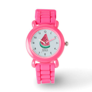 Girls Cute Tropical Watermelon Fruit Kids Watch