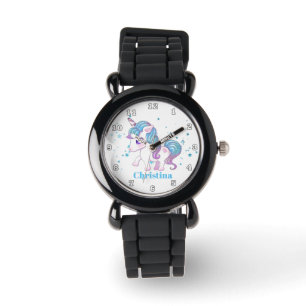 Girls cute unicorn add name watch