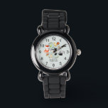 Girls Cute Woodland Forest Animals Fox & Name Kids Watch<br><div class="desc">This cute modern kids watch features watercolor British wildlife forest animals, including a fox, badger, squirrel, hare and greenery, and can be personalised with your girls name. With clear, easily readable numbers, this 'first' watch is great for kids or toddlers just starting out on learning the time. The perfect gender...</div>