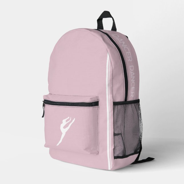 Girls Dance Bags - Pink Dance Team Backpack (Back Corner Right)