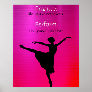 Girls Dance Practice Perform Encouragement Poster