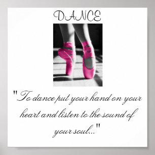 girls dance, "To dance put your hand on your he... Poster