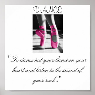 girls dance, "To dance put your hand on your he... Poster