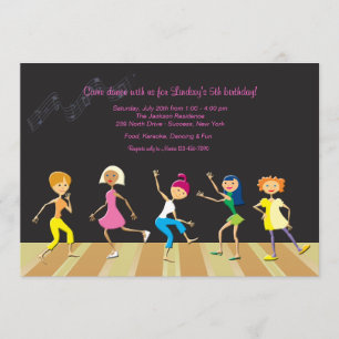 Girls Dancing Party Invitation