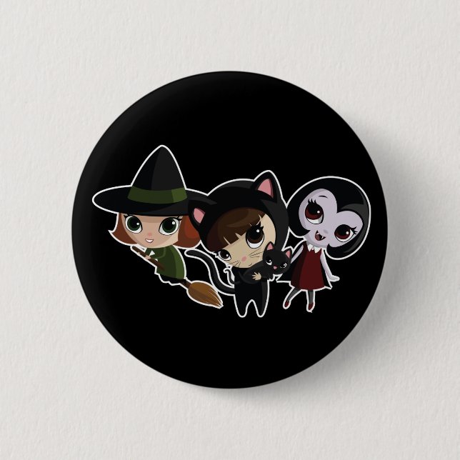 girls_dark 6 cm round badge (Front)