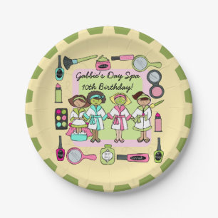 Girls Day Spa Birthday Paper Plate