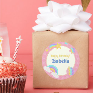 Girl's Delight Pop It Classic Round Sticker