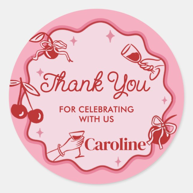 Girls Dirty Thirty Birthday Sticker (Front)