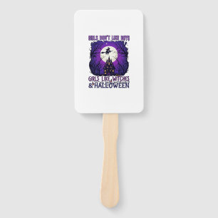 Girls Dont Like Boys Witches Halloween Haunted Hou Hand Fan