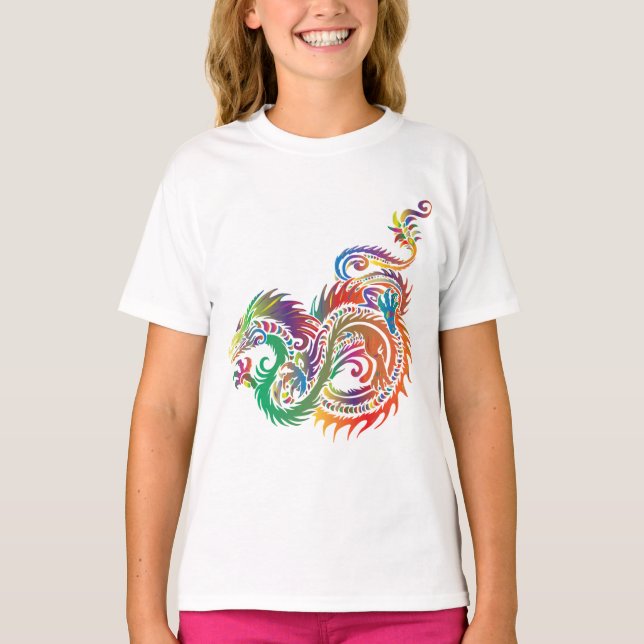 Girls Dragon T-shirt (Front)