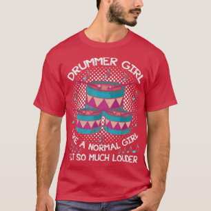 Girls Drummer Love Drums Drumming T-Shirt