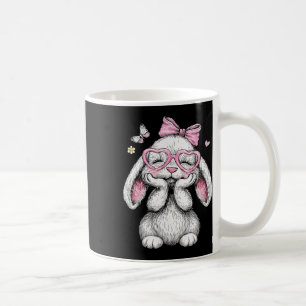 Girls Easter Cute Bunny Face Pink Easter Kids Todd Coffee Mug