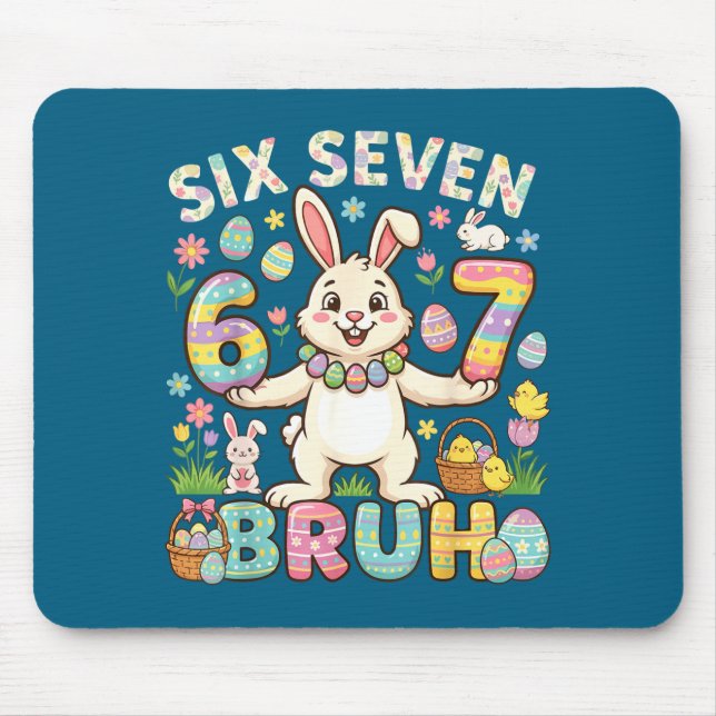 Girls Easter Day Bruh 67 Meme Mouse Mat (Front)