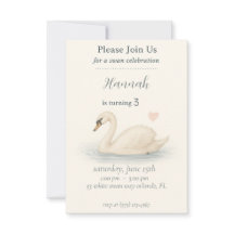 Girl's Elegant swan princess birthday 