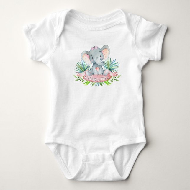 Girls Elephant Baby Shirts (Front)