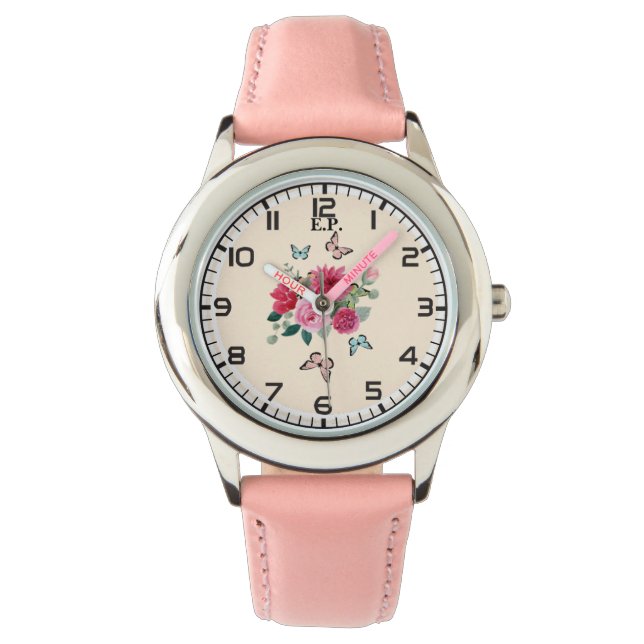 Girls eWatch Watch - personalise with initials  (Front)
