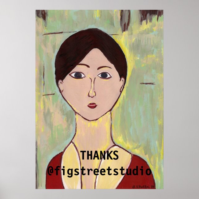 Girl's Face after Matisse, add text Poster (Front)