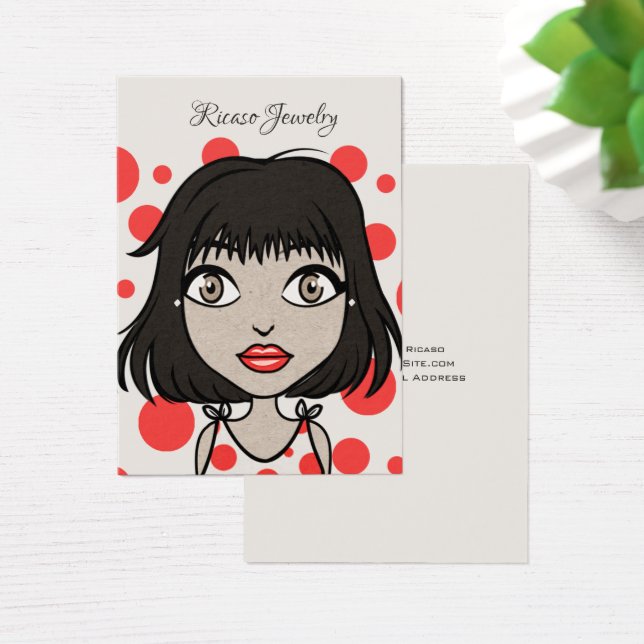 Girls Face Earring Background Craft (Desk)