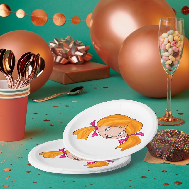 Girls Face Paper Plate (Creator Uploaded)