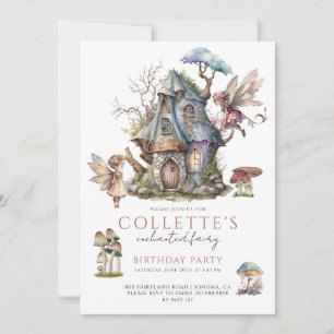 Girl's Fairy Birthday Party  Invitation